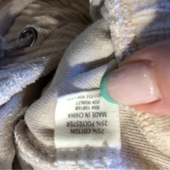 RSQ Cotton velour joggers in sand color two pockets elastic waist and hem S - Picture 8 of 9